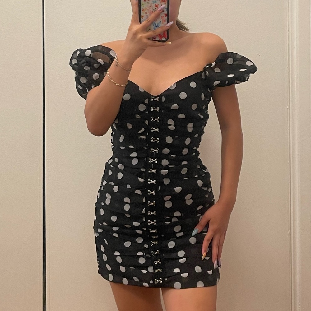 UO Polka dot mini dress size S